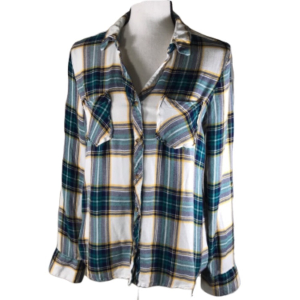 Tinsel Medium 2 pocket button up plaid